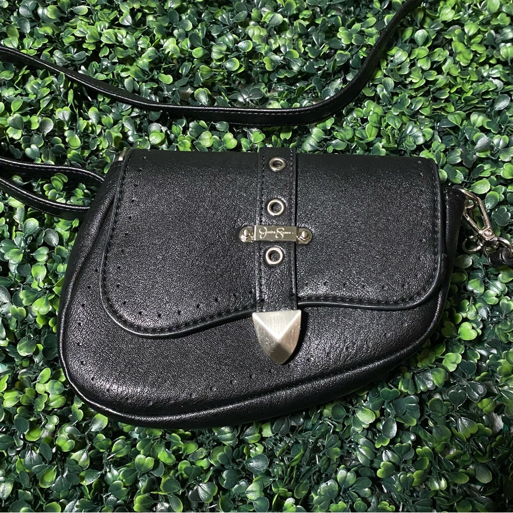 Jessica Simpson Black Leather Crossbody Bag NWOT